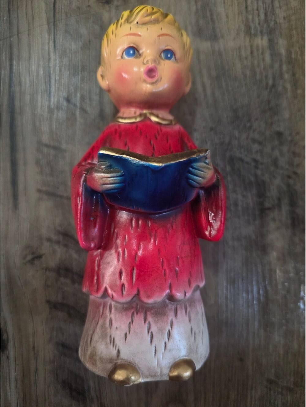 Vintage Ceramic Choir Boy Figurine Holding Book